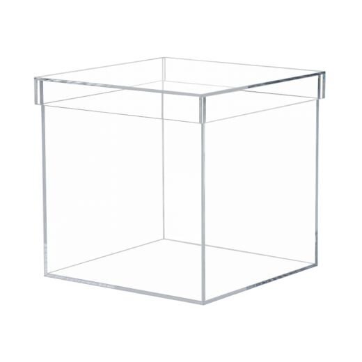 10x Clear Acrylic Small Gift Box with Lids 2X2X2 Inches (Pack of